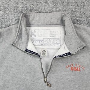 Ohio State Buckeyes Sweatshirt Adult Medium Gray 1/4 Zip Retro Gear For Sports